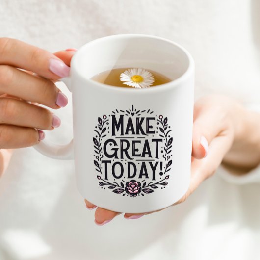 Zwart en Roze Maak Groot Vandaag Mok