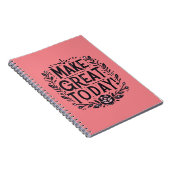 Zwart en Roze Make Great Today Notitieboek (Rechterzijde)