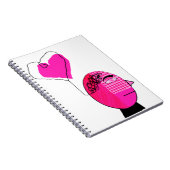 Zwart en roze Man met liefde voor de geest Notitieboek (Rechterzijde)