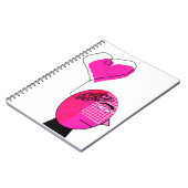 Zwart en roze Man met liefde voor de geest Notitieboek (Linkerzijde)