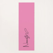 Zwart en Roze Manuscript Namaste Harde Omkeerbaar Yogamat (Achterkant)