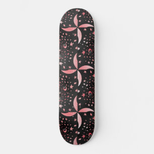 zwart en roze melkwegstelsel persoonlijk skateboard