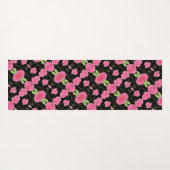 Zwart en Roze Met Groen Yogamat (Achterkant (horizontaal))