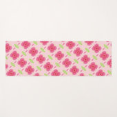 Zwart en Roze Met Groen Yogamat (Voorkant (horizontaal))