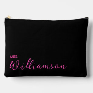 Zwart en roze mevrouw pas getrouwd etui