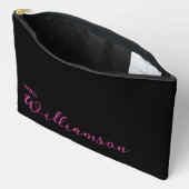 Zwart en roze mevrouw pas getrouwd etui (Open)