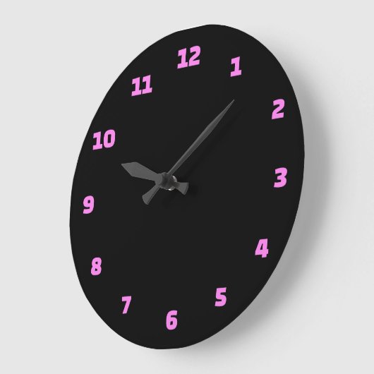 Zwart en roze, modern grote klok (Hoek)
