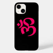 Zwart en Roze Om Symbool Case-Mate iPhone Case (Achterkant)