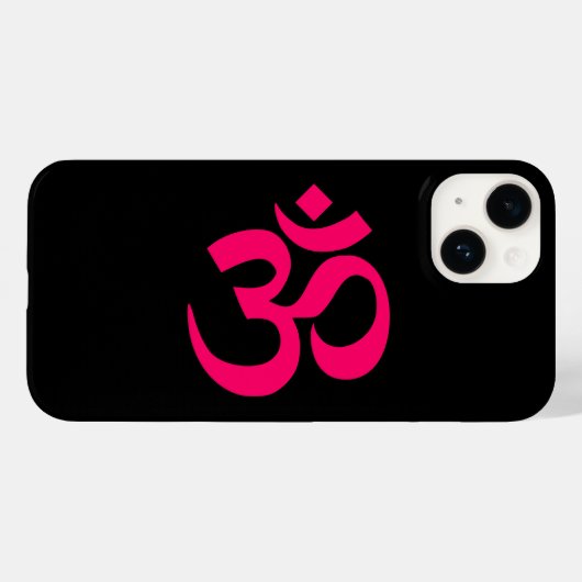 Zwart en Roze Om Symbool Case-Mate iPhone Case (Achterkant (horizontaal))