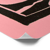ZWART EN ROZE PAUW POSTER (Hoek)