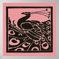 ZWART EN ROZE PAUW