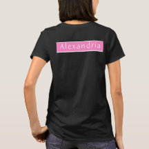Zwart en Roze Persoonlijke Naam