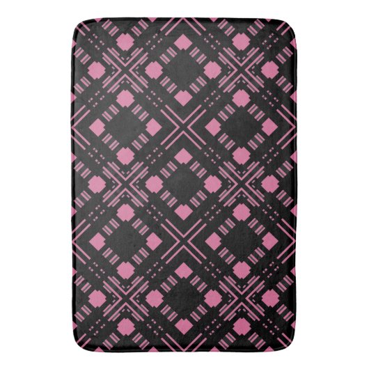 Zwart en roze pleister badmat (Voorkant Verticaal)