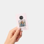 Zwart en roze QR-code Bedrijfslogo op maat Badge (Handheld)