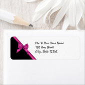 Zwart en Roze Satijnen Lint Etiket (Insitu)