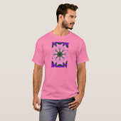 Zwart en Roze Schattigee Bloemen Mode Motief Monog T-shirt (Voorkant volledig)