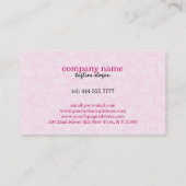 Zwart en roze schoonheid / cosmetologie ontwerp visitekaartje (Achterkant)