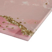 Zwart en Roze Sequins Agaat Snijplank (Hoek)