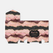 Zwart en Roze Sequins Agaat Verjaardag Dank u Bedankdoosjes (Uitgevouwen)