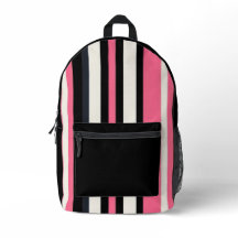zwart en roze strepen rugzak