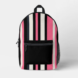 zwart en roze strepen rugzak