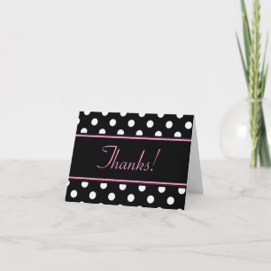 Zwart en roze Sweet Sixteen Birthday Bedankt
