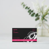 Zwart en roze swoosh... Profielkaarten Visitekaartje (Staand voorkant)