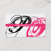Zwart en roze swoosh... Profielkaarten Visitekaartje (Achterkant)