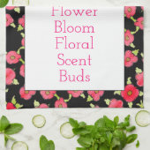 Zwart en Roze Theedoek (Gevouwen)