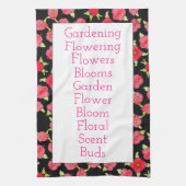 Zwart en Roze Theedoek (Verticaal)