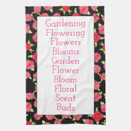 Zwart en Roze Theedoek