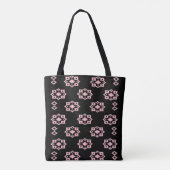 Zwart en Roze Tote Bag (Achterkant)