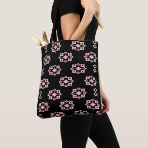 Zwart en Roze Tote Bag