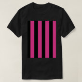 Zwart en roze verticaal Striped design T-shirt (Design voorkant)