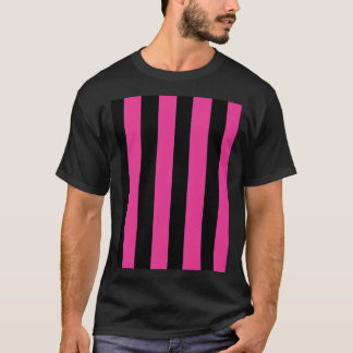 Zwart en roze verticaal Striped design T-shirt