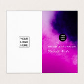 Zwart en roze Visitekaartje (Buitenkant ongevouwen)