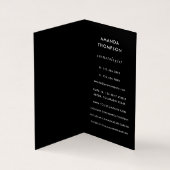 Zwart en roze Visitekaartje (Binnen)