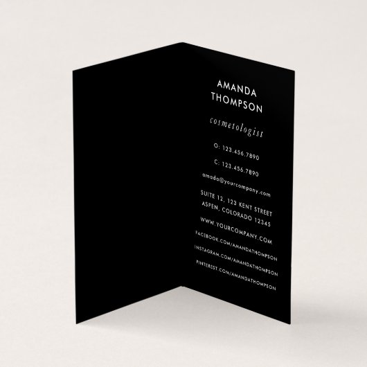 Zwart en roze Visitekaartje (Binnen)