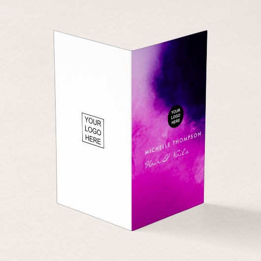 Zwart en roze Visitekaartje (Buitenkant)