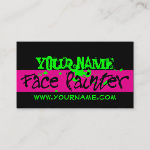 Zwart en roze visitekaartje