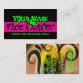 Zwart en roze visitekaartje (Voorkant / Achterkant)