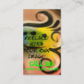 Zwart en roze visitekaartje (Achterkant)