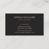 Zwart en roze visitekaartje (Achterkant)