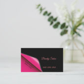 Zwart en roze visitekaartje (Staand voorkant)