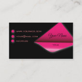 Zwart en roze visitekaartje (Achterkant)