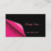 Zwart en roze visitekaartje (Voorkant)