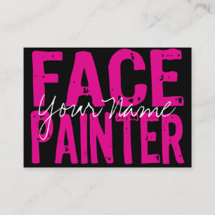 Zwart en roze visitekaartje