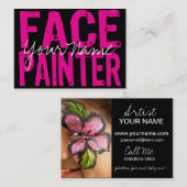 Zwart en roze visitekaartje (Voorkant / Achterkant)