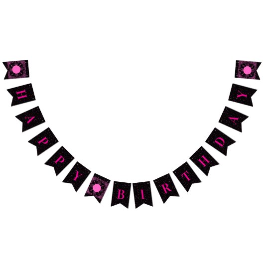 Zwart en Roze Vlaggetjes (Alle)