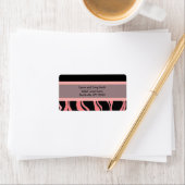 Zwart en roze zebra patroon etiket (Insitu)